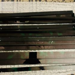 4-GreenTransparent Pink Acrylic American Mahjong Rack and Pusher Set.