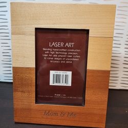 Avante Mom & Me Laser Art Photo Picture Frame Wood Brown 4.5 x 3 Home Decor