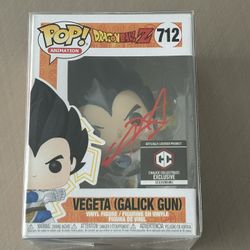 Vegeta Signed Funko Pop. (Galick Gun) PSA CERTIFIED 