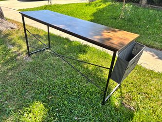 Industrial Wood and Metal Console Table