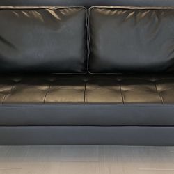 57” Faux Leather Couch