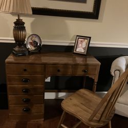 Ethan Allen maple Desk And Chair