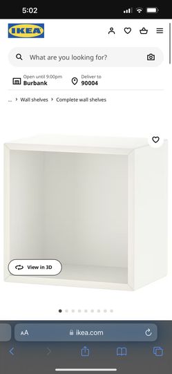 Wall-mounted shelving unit, white,