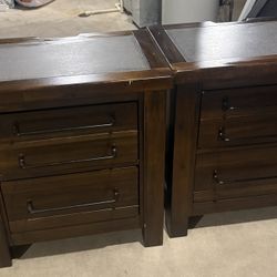 Two Nightstands From Ashley Furniture Store 
