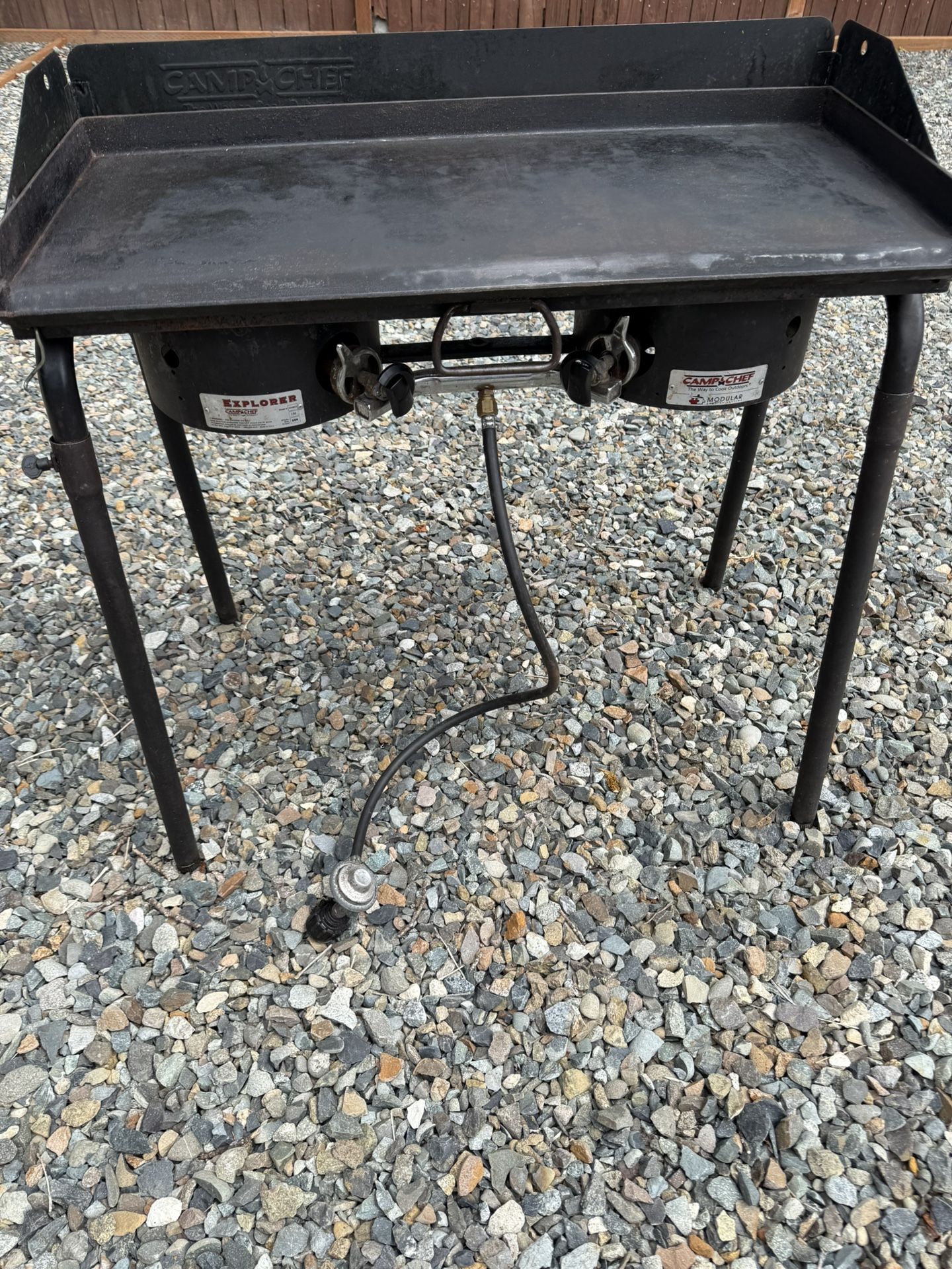Camp Chef 2 Burner Stove & 2 Griddles