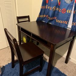 Desk With Two Chair 