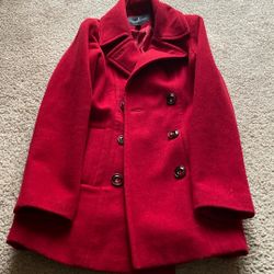 London Fog Women’s Red Double Breasted Jacket Size Small