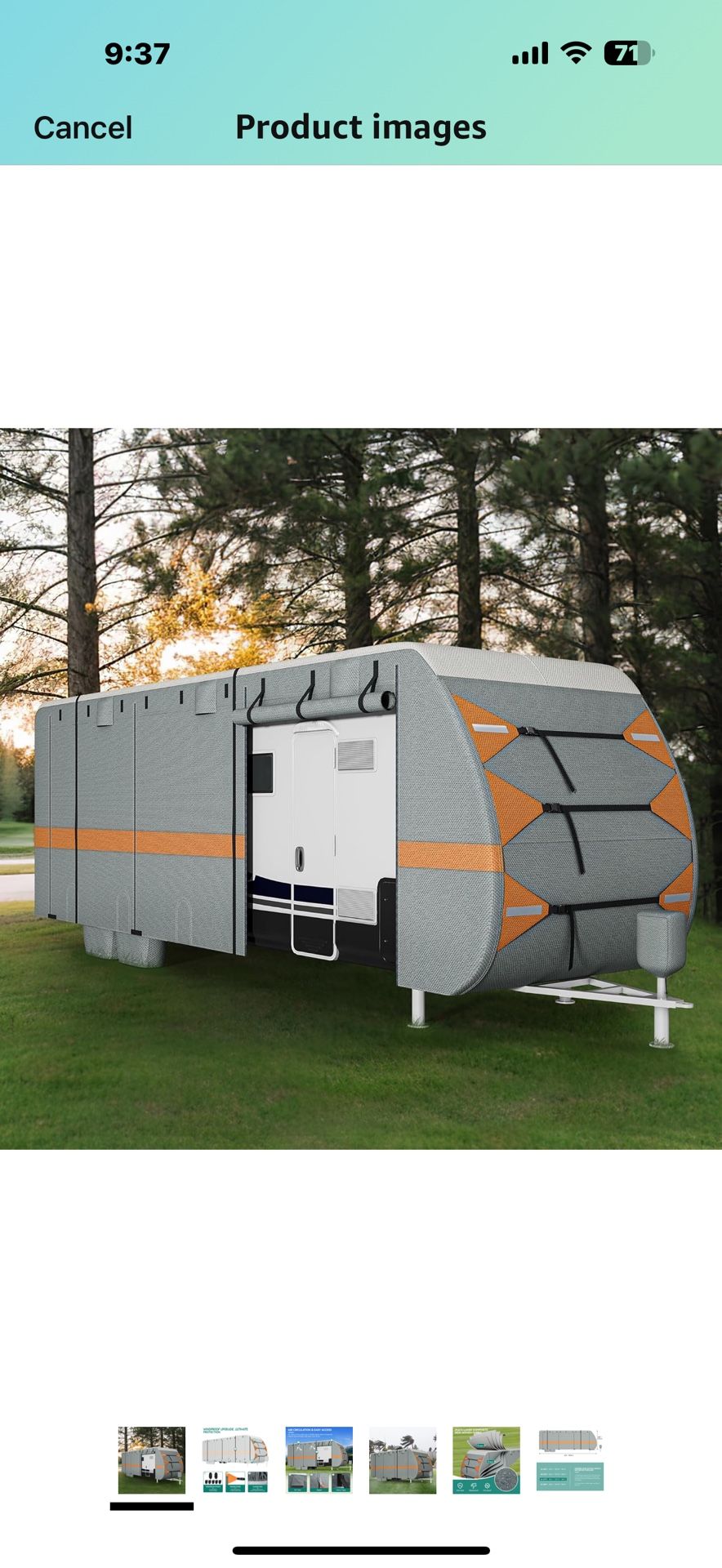 YITAHOME 24-27FT Travel Tailer Cover Camper CoverSuper Thick Waterproof Windproof Anti-UV Rip-Stop Motorhome Covers with 2 Straps 4 Tire Covers Tongue
