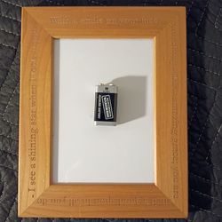 Engraved Wood Photo Frame with Inspirational Quote