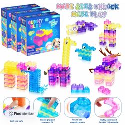 JOYSPOT Soft Jelly Building Blocks, Squishy Multi-color Stacking Building Blocks Toy Set