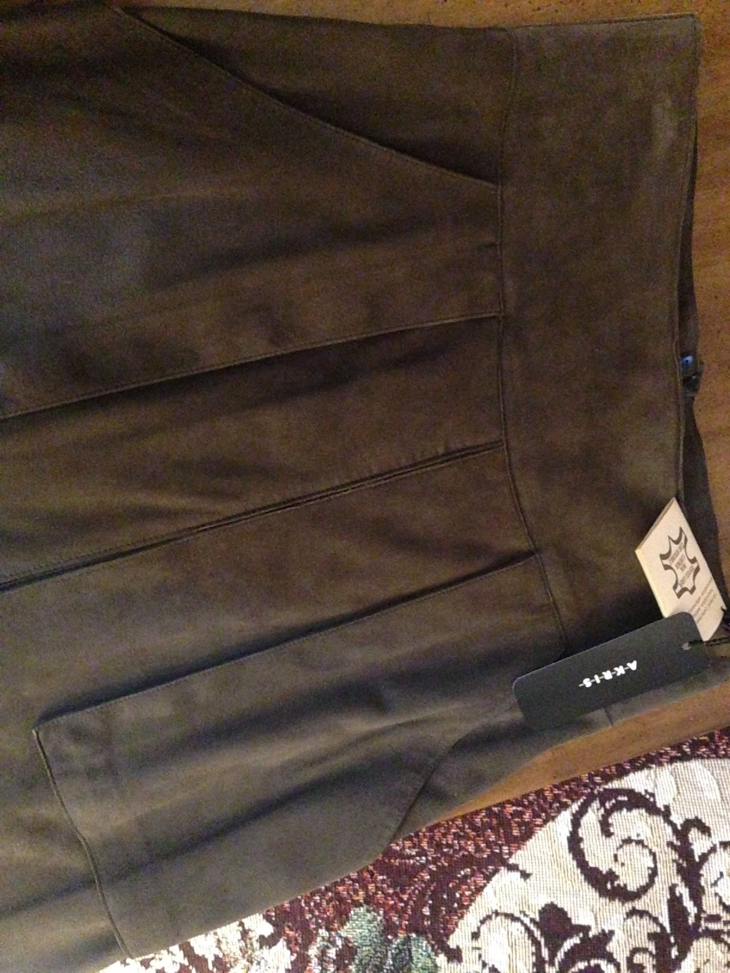 Akris Lamb Suede Skirt Brand New
