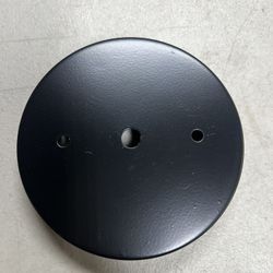 12cm Round Black Metal Ceiling Light Canopy / Mounting Plate – 2cm Height