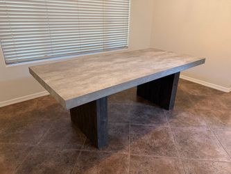 Living Spaces Titan Faux concrete Table 82”