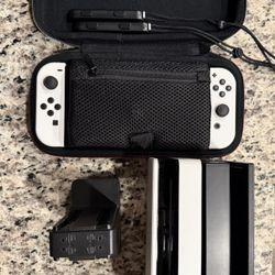 Nintendo Switch OLED - 2 Docks, Joy-con Charger, and case