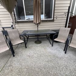 Table and 4 chairs