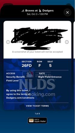 Dodger vs Braves Game 1