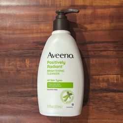 Aveeno Positively Radiant Brightening Cleanser: Sulfate Free; For All Skin Types 11 oz