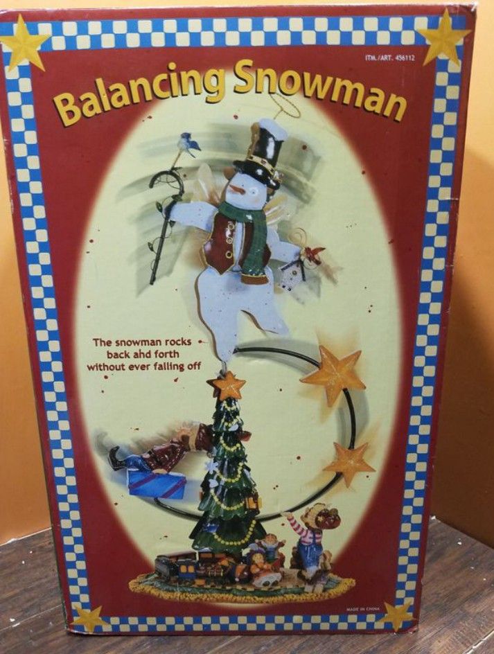 Balancing Snowman Christmas decoration