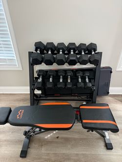 Dumbbells and bench