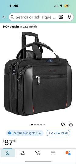 Empsign computer rolling briefcase