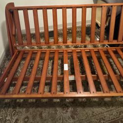 FREE Futon Frame - Full Size - Dillon Warm Cherry Wall Hugger (PICK UP ONLY)