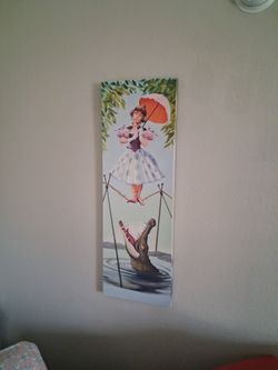 Disney's Haunted Mansion  Tightrope Girl & Crocodile Canvas Wall Art
