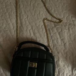 Forever 21 Black And Gold Cross Body Purse