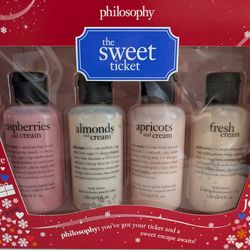 Philosophy Sweet Ticket Gift Set Body Lotion Shampoo Shower Gel Bubblw Bath NWT Sealed Box