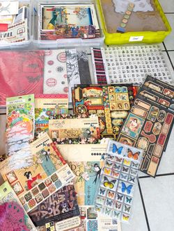 Large Scrapbooking Supplies Lot
