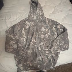 Oversized Camo Zip Up