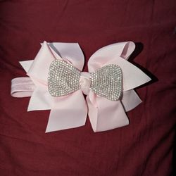 Pink Bow Baby Headband 