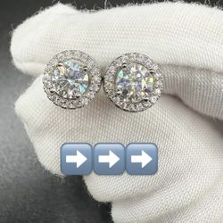 Diamond passing full VVS moissanite earrings