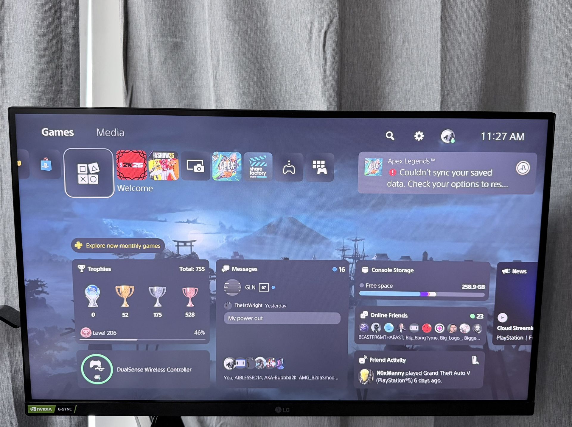 LG IPS 1440p 200hz Monitor 27GL83A-B