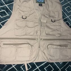  $20 Master Sportsman Fishing Utility Vest‎ Cargo Rugged Outdoor Gear Men Size Large