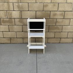NEW Kid Craze White Collapsible Toddler Step Stool w/Chalkboard, Safety Rail, & Standing Tower for Kids **$40 Each**
