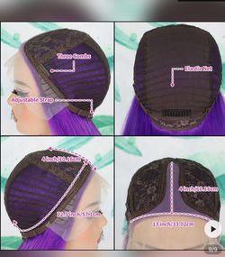 Purple Front Lace Wig 