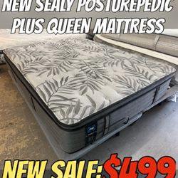 NEW SEALY POSTUREPEDIC PLUS QUEEN MATTRESS 