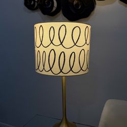 Gold & White Table Lamp