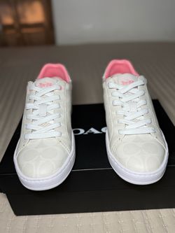 Wmns Coach CLIP SIG PVC LOW TOP ‘Optic White’ size 7.5