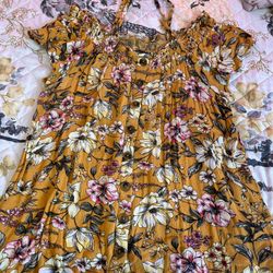 Cute Yellow Floral Top