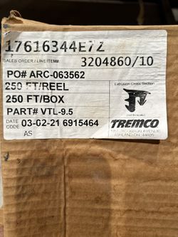 Tremco VTL-9.5 Extrusion Seal – 250 ft Roll (Brand New, Surplus)