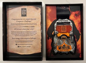 The Conqueror Challenge Medal - Lord of the Rings Mordor