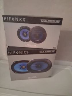 HIFONICS 1 PAIR 6.5 INCH 2 WAY 125 WATTS SHRLLOW MOUNT & 1 PAIR 6×9 2 WAY 150 WATTS CAR SPEAKER