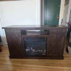 Electric Fireplace With Storage Space