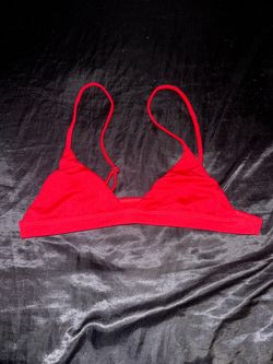 Red Triangle Bikini Top