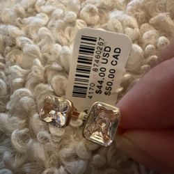 Anthropologie Double Crystal Open Cocktail Ring