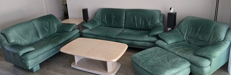 Leather living set