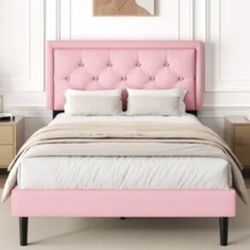 Full Size Pink Bed Brand New (mattress Not Including)