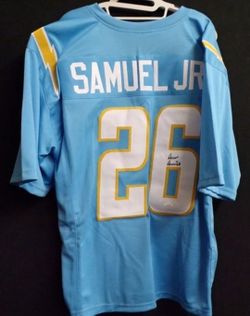 Asante Samuel Jr. Autographed Los Angeles Chargers Jersey (OKAuthentics)