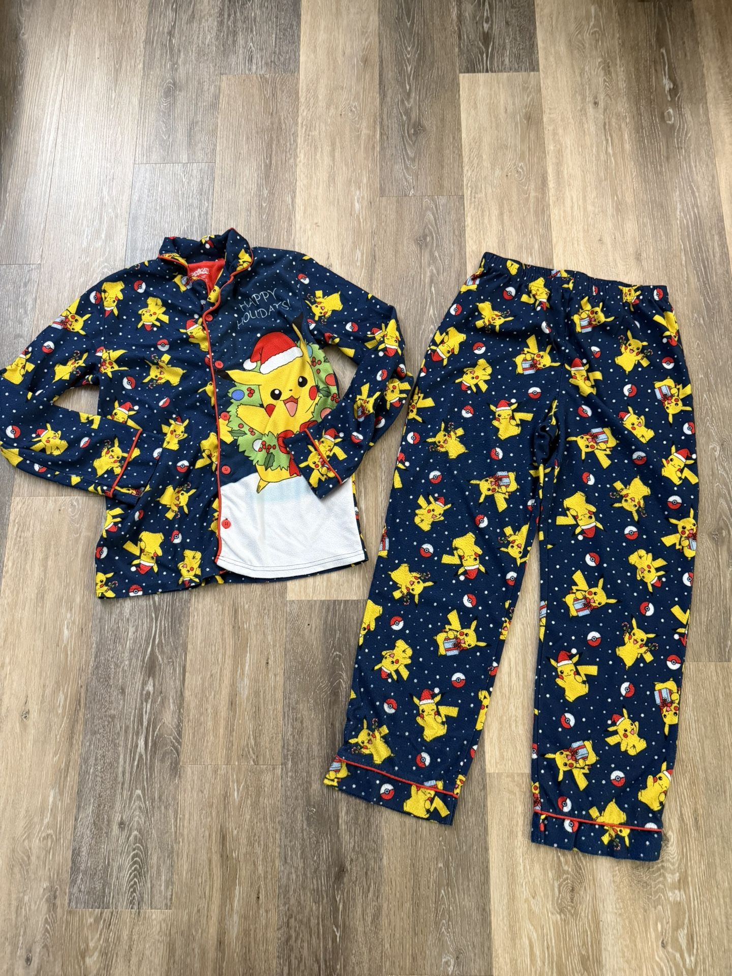 Large (12/14) - Kids Holiday Pokémon Pajamas